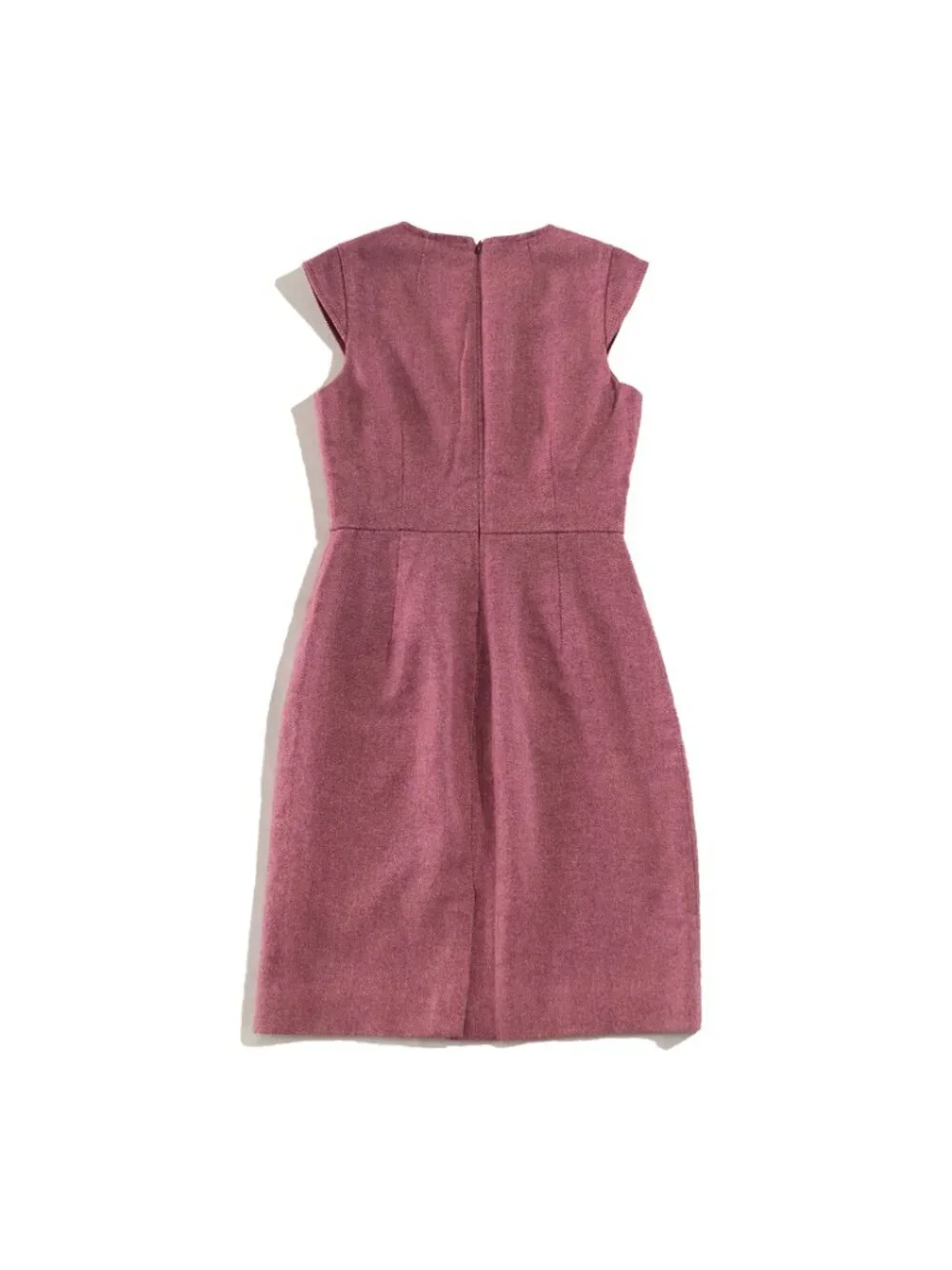J. Crew Sheath Dress Womens 2 Pink Wool Blend Lined Career Office Preppy
